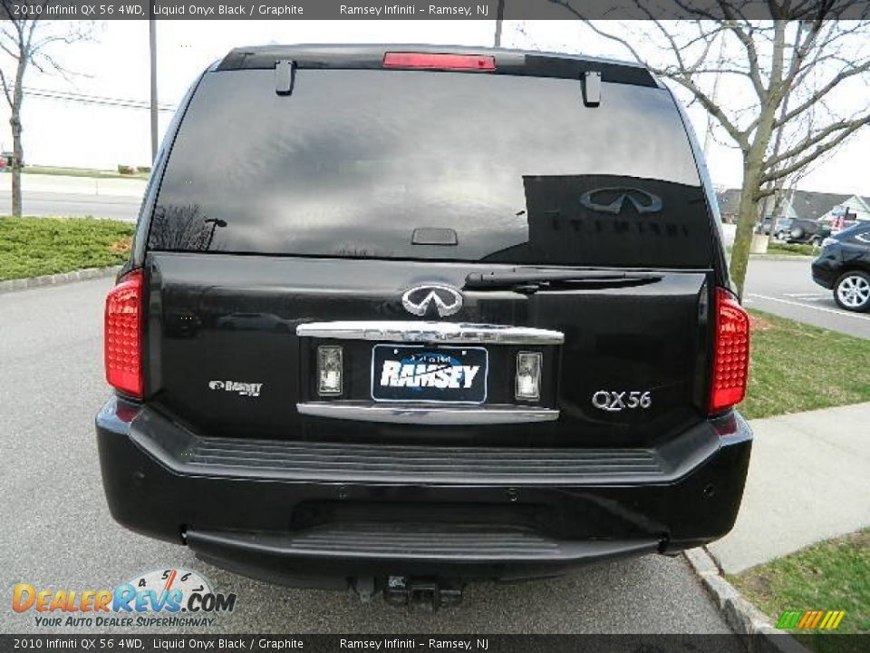 2010 Infiniti QX 56 4WD Liquid Onyx Black / Graphite Photo #3