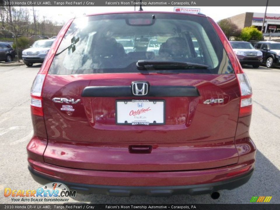 2010 Honda CR-V LX AWD Tango Red Pearl / Gray Photo #4