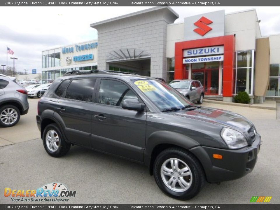 2007 Hyundai Tucson SE 4WD Dark Titanium Gray Metallic / Gray Photo #1