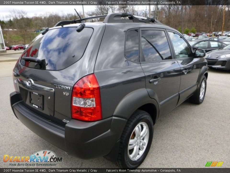 2007 Hyundai Tucson SE 4WD Dark Titanium Gray Metallic / Gray Photo #3