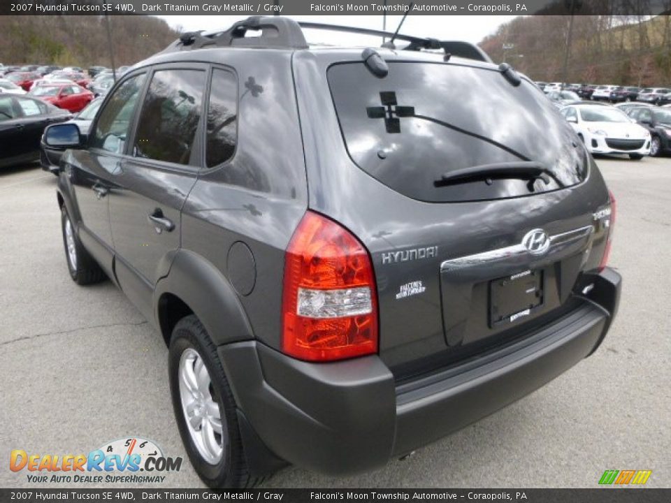 2007 Hyundai Tucson SE 4WD Dark Titanium Gray Metallic / Gray Photo #5
