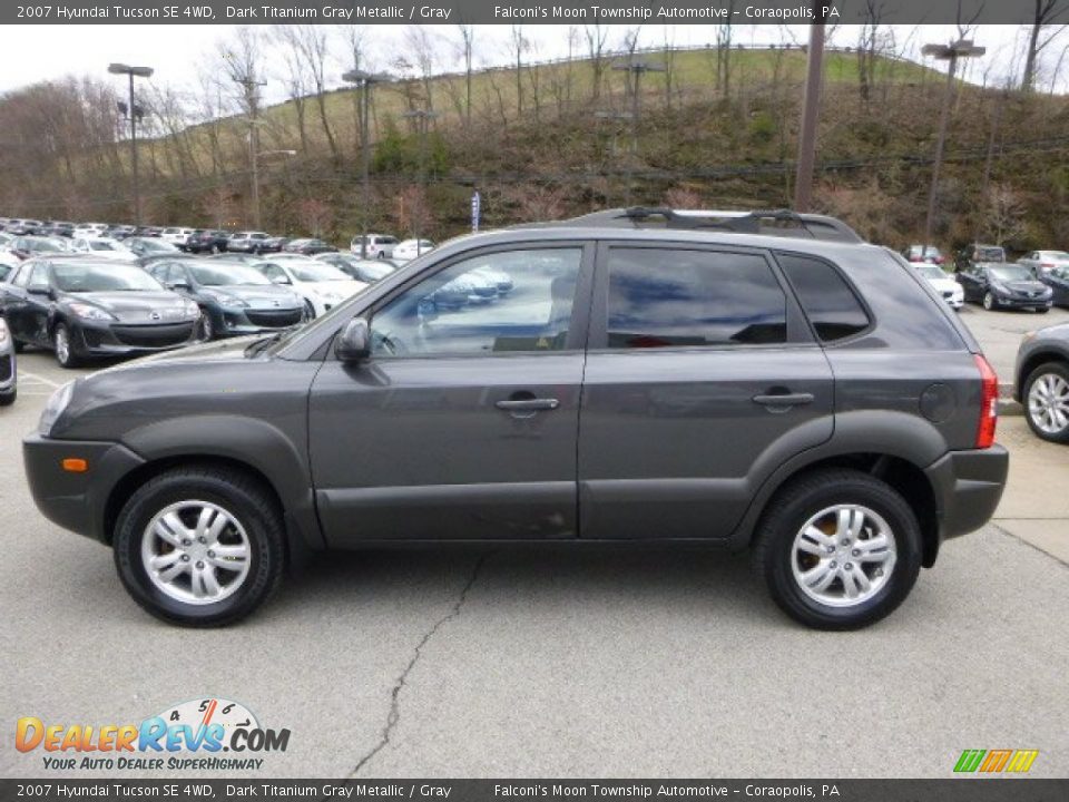 2007 Hyundai Tucson SE 4WD Dark Titanium Gray Metallic / Gray Photo #6
