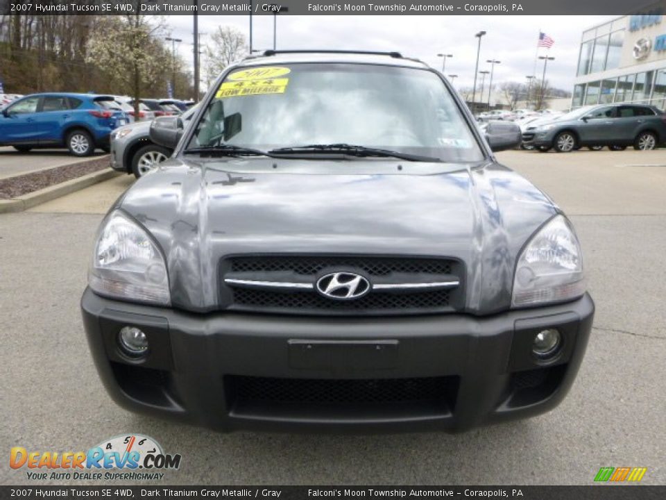 2007 Hyundai Tucson SE 4WD Dark Titanium Gray Metallic / Gray Photo #8