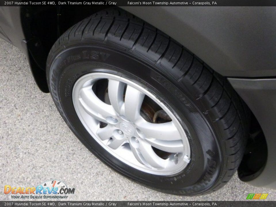 2007 Hyundai Tucson SE 4WD Dark Titanium Gray Metallic / Gray Photo #9