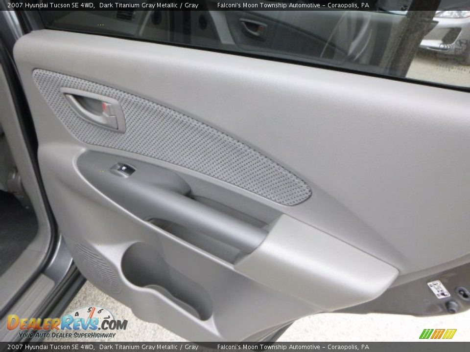 2007 Hyundai Tucson SE 4WD Dark Titanium Gray Metallic / Gray Photo #14