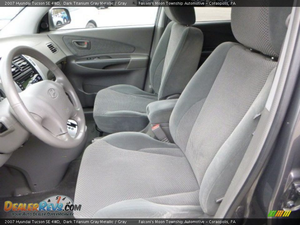 2007 Hyundai Tucson SE 4WD Dark Titanium Gray Metallic / Gray Photo #15