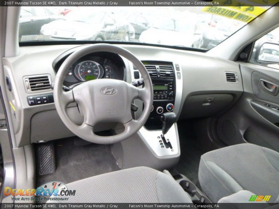 2007 Hyundai Tucson SE 4WD Dark Titanium Gray Metallic / Gray Photo #17
