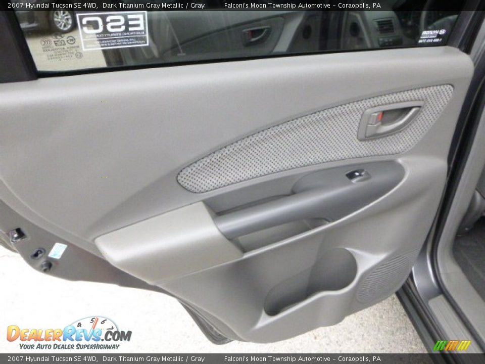 2007 Hyundai Tucson SE 4WD Dark Titanium Gray Metallic / Gray Photo #18