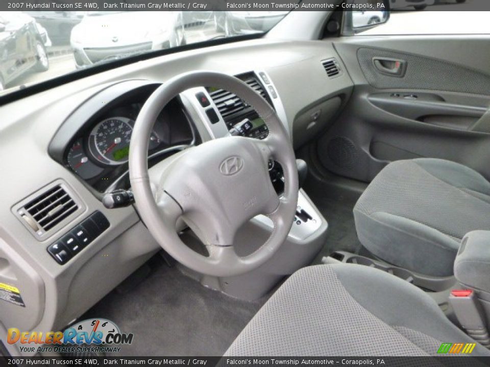 2007 Hyundai Tucson SE 4WD Dark Titanium Gray Metallic / Gray Photo #20