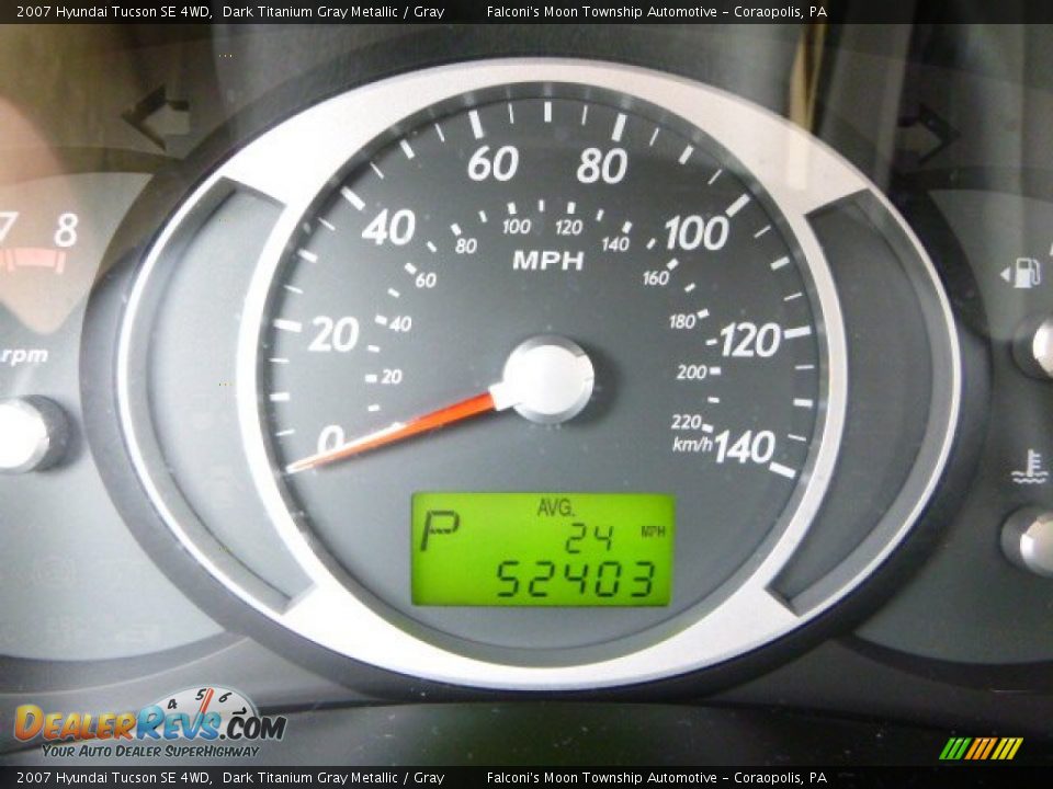 2007 Hyundai Tucson SE 4WD Dark Titanium Gray Metallic / Gray Photo #24