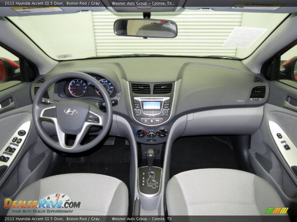 2013 Hyundai Accent GS 5 Door Boston Red / Gray Photo #4