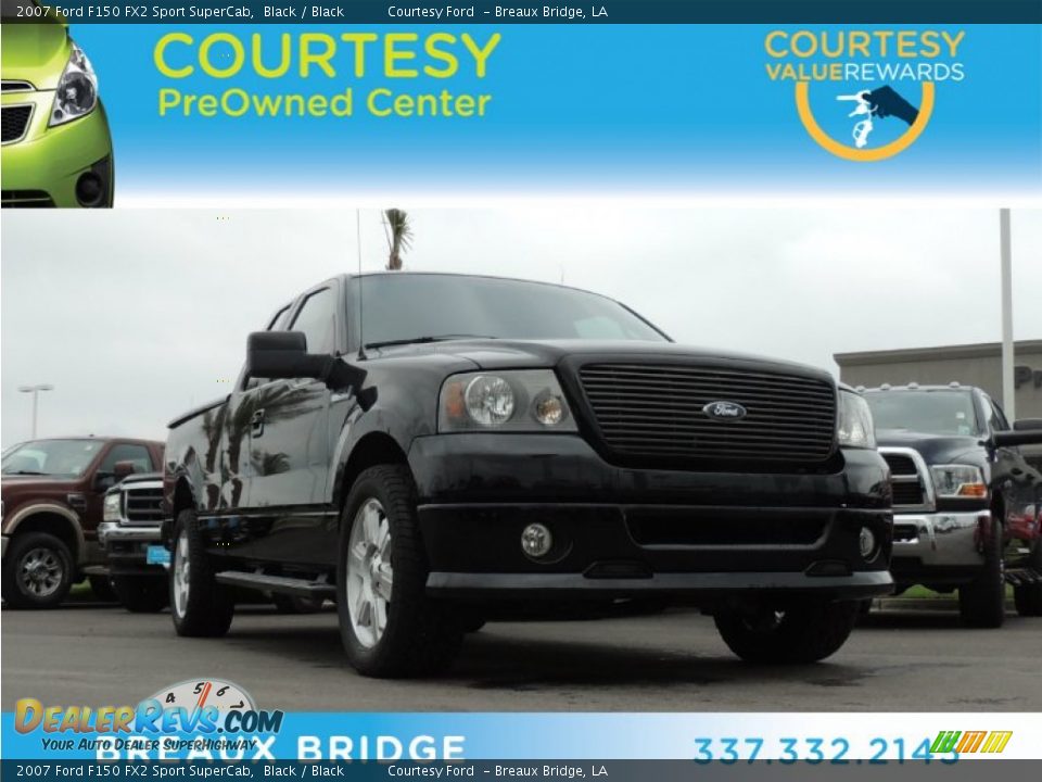 2007 Ford F150 FX2 Sport SuperCab Black / Black Photo #1