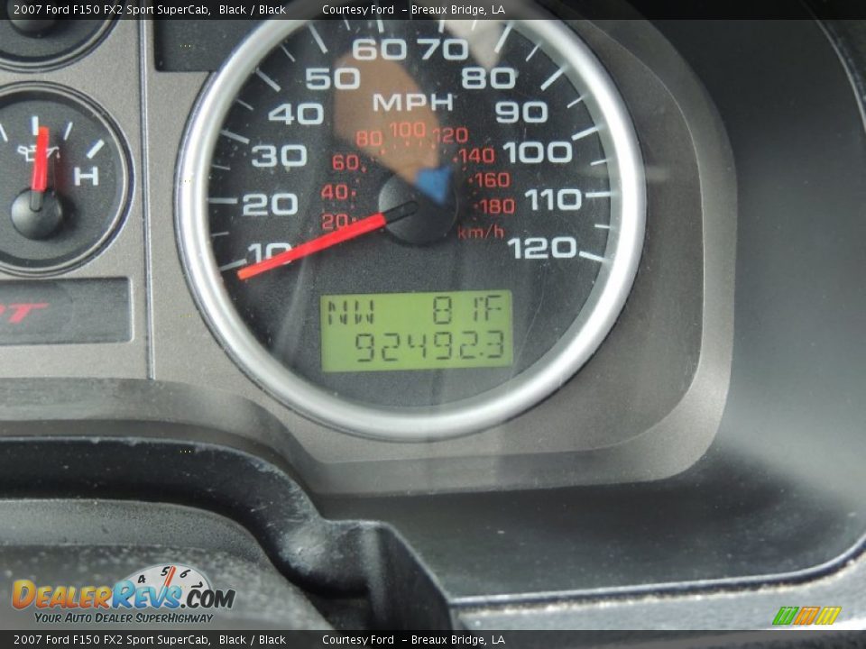 2007 Ford F150 FX2 Sport SuperCab Black / Black Photo #15