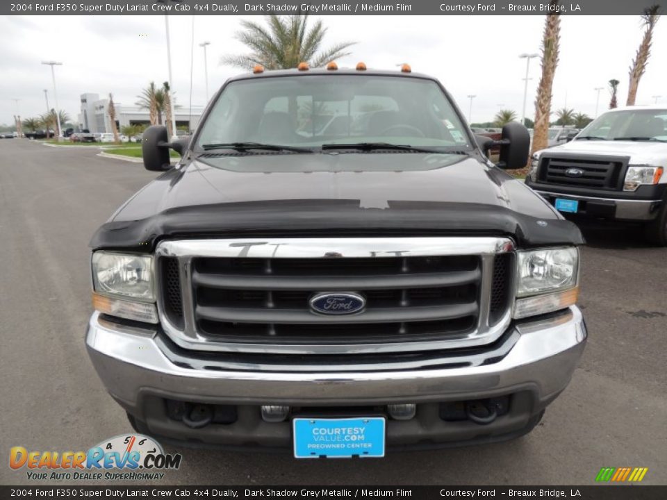 2004 Ford F350 Super Duty Lariat Crew Cab 4x4 Dually Dark Shadow Grey Metallic / Medium Flint Photo #2