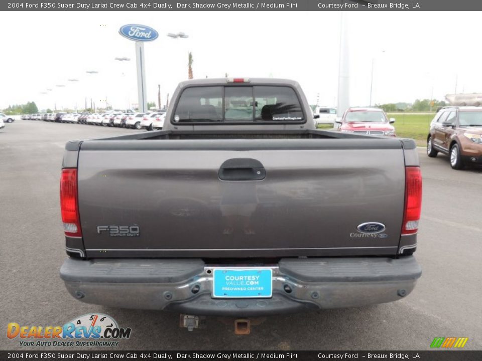 2004 Ford F350 Super Duty Lariat Crew Cab 4x4 Dually Dark Shadow Grey Metallic / Medium Flint Photo #3