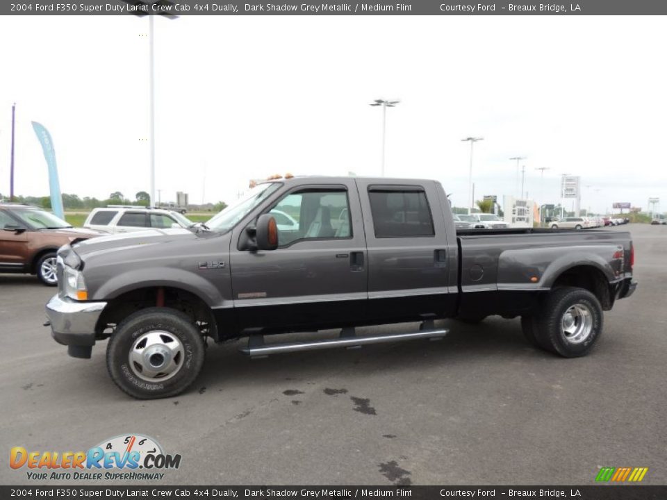 Dark Shadow Grey Metallic 2004 Ford F350 Super Duty Lariat Crew Cab 4x4 Dually Photo #5
