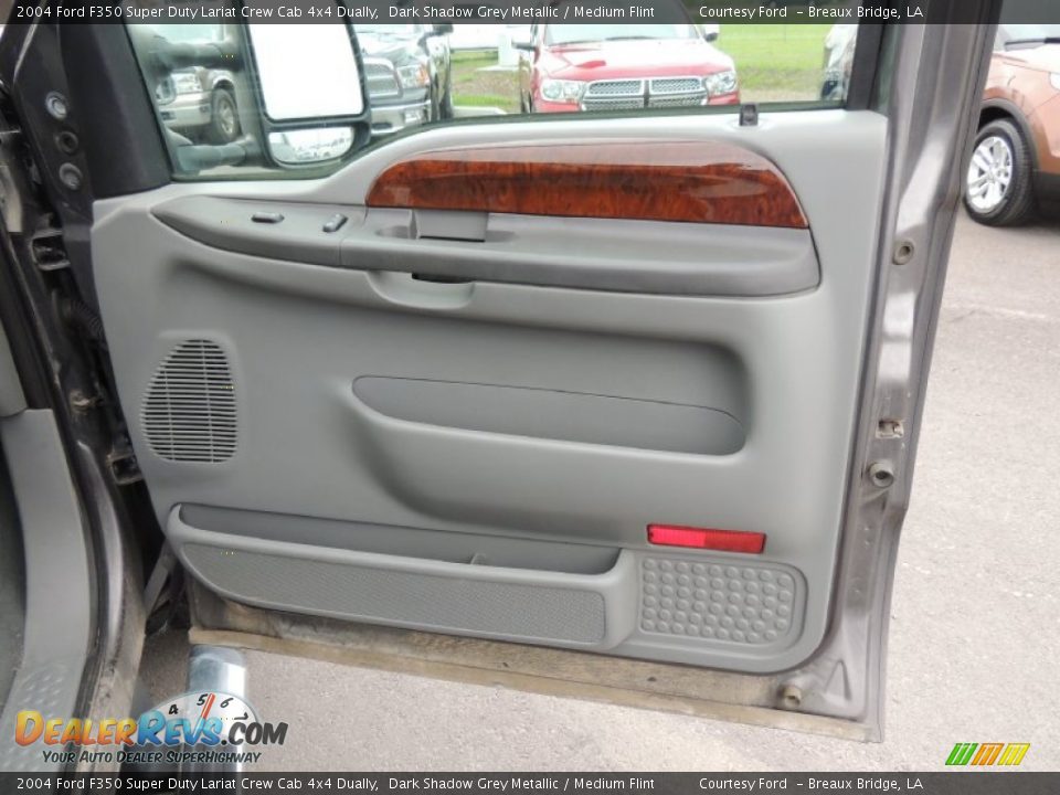 2004 Ford F350 Super Duty Lariat Crew Cab 4x4 Dually Dark Shadow Grey Metallic / Medium Flint Photo #7