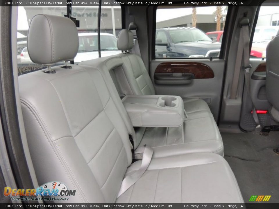 2004 Ford F350 Super Duty Lariat Crew Cab 4x4 Dually Dark Shadow Grey Metallic / Medium Flint Photo #8