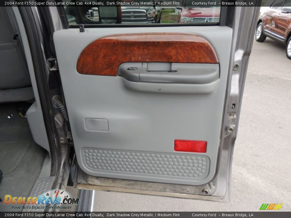 2004 Ford F350 Super Duty Lariat Crew Cab 4x4 Dually Dark Shadow Grey Metallic / Medium Flint Photo #9
