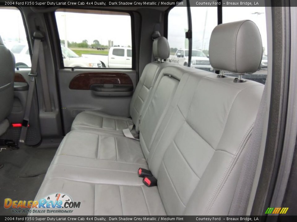 2004 Ford F350 Super Duty Lariat Crew Cab 4x4 Dually Dark Shadow Grey Metallic / Medium Flint Photo #10