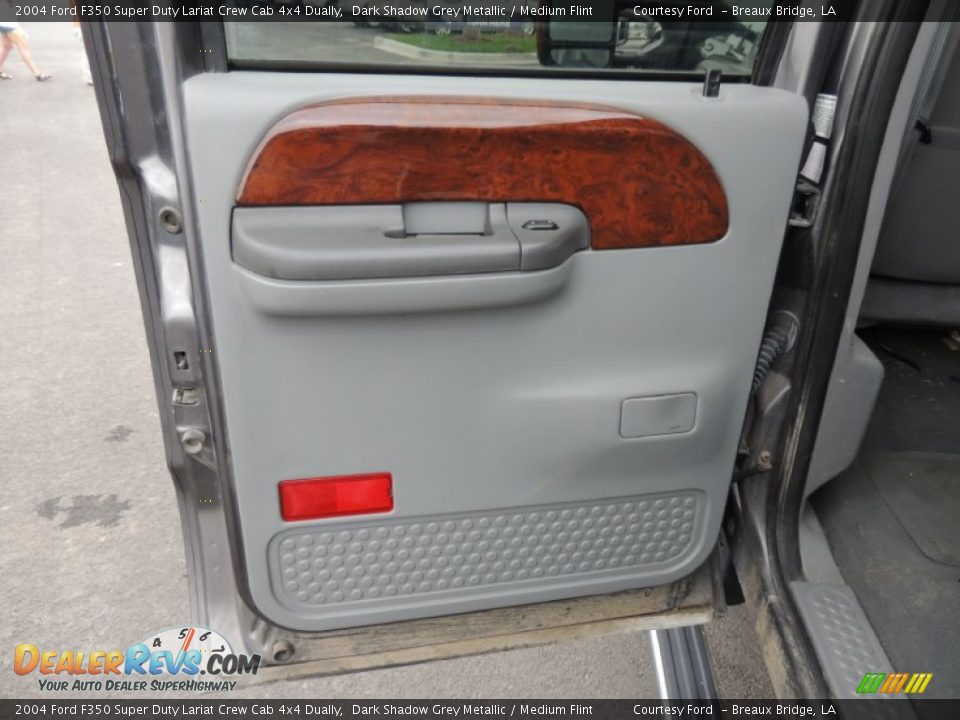 2004 Ford F350 Super Duty Lariat Crew Cab 4x4 Dually Dark Shadow Grey Metallic / Medium Flint Photo #11