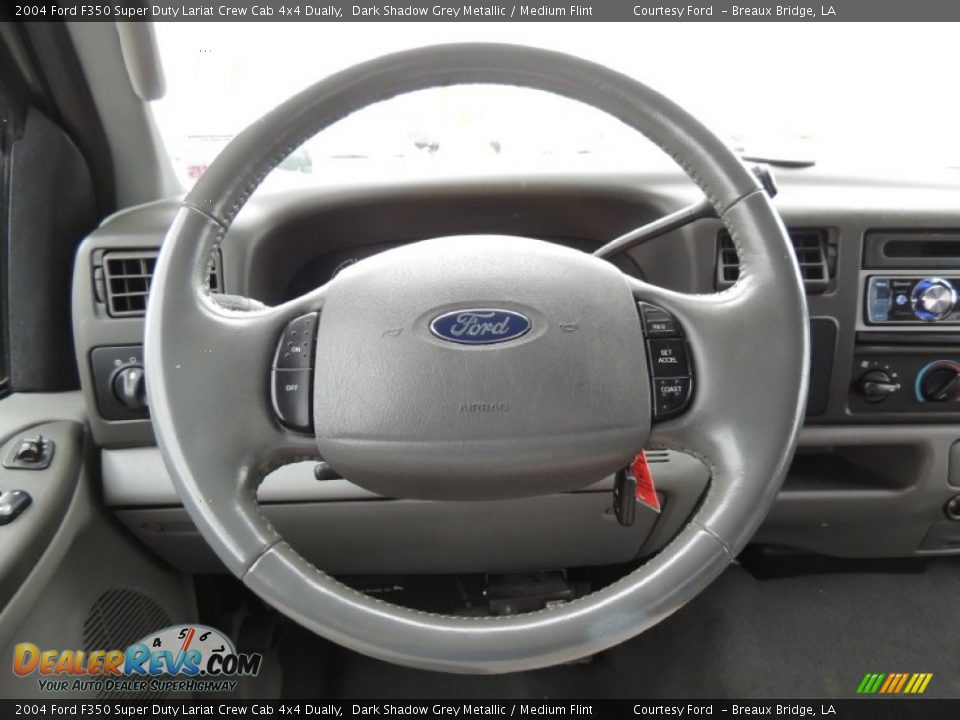 2004 Ford F350 Super Duty Lariat Crew Cab 4x4 Dually Steering Wheel Photo #14