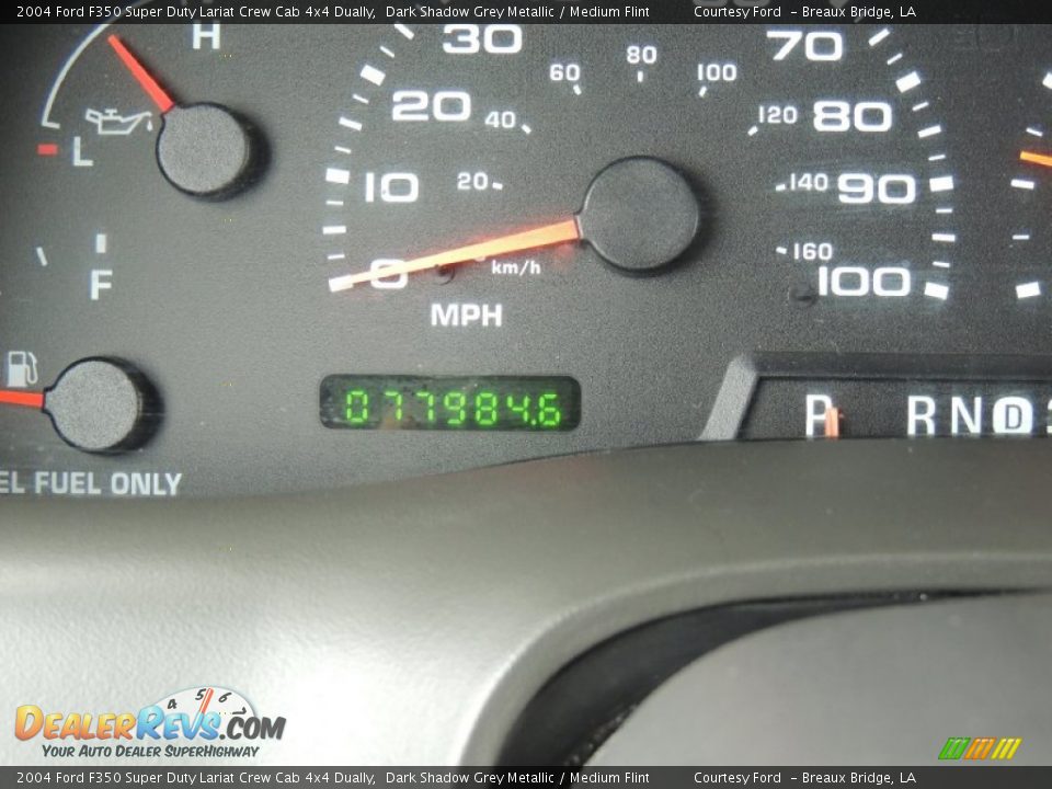 2004 Ford F350 Super Duty Lariat Crew Cab 4x4 Dually Dark Shadow Grey Metallic / Medium Flint Photo #16