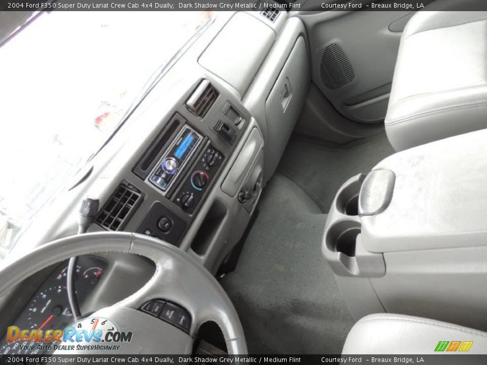 2004 Ford F350 Super Duty Lariat Crew Cab 4x4 Dually Dark Shadow Grey Metallic / Medium Flint Photo #20