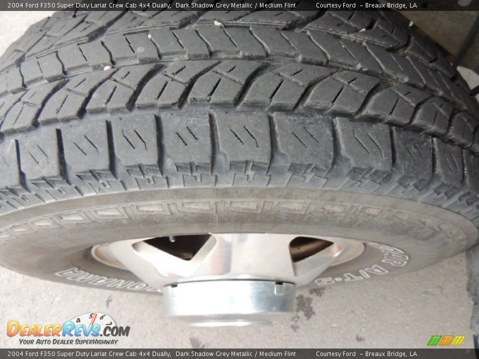 2004 Ford F350 Super Duty Lariat Crew Cab 4x4 Dually Dark Shadow Grey Metallic / Medium Flint Photo #24