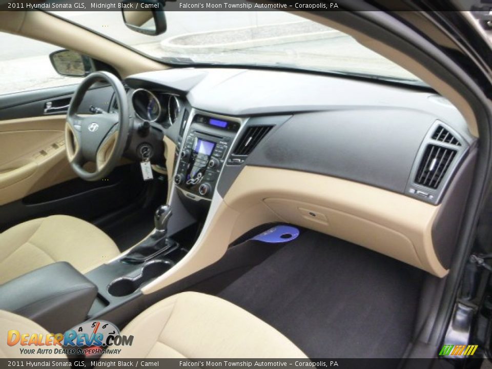 2011 Hyundai Sonata GLS Midnight Black / Camel Photo #11