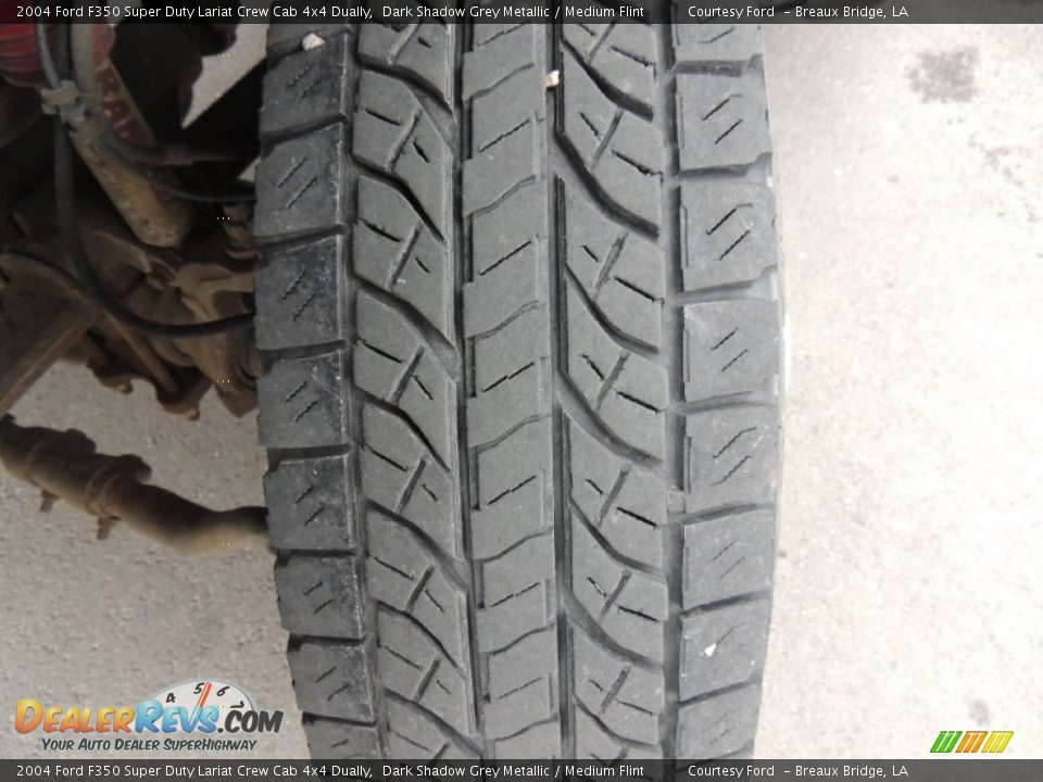 2004 Ford F350 Super Duty Lariat Crew Cab 4x4 Dually Dark Shadow Grey Metallic / Medium Flint Photo #25