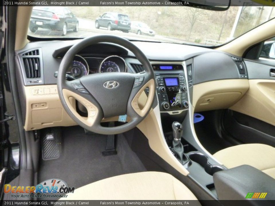 2011 Hyundai Sonata GLS Midnight Black / Camel Photo #17