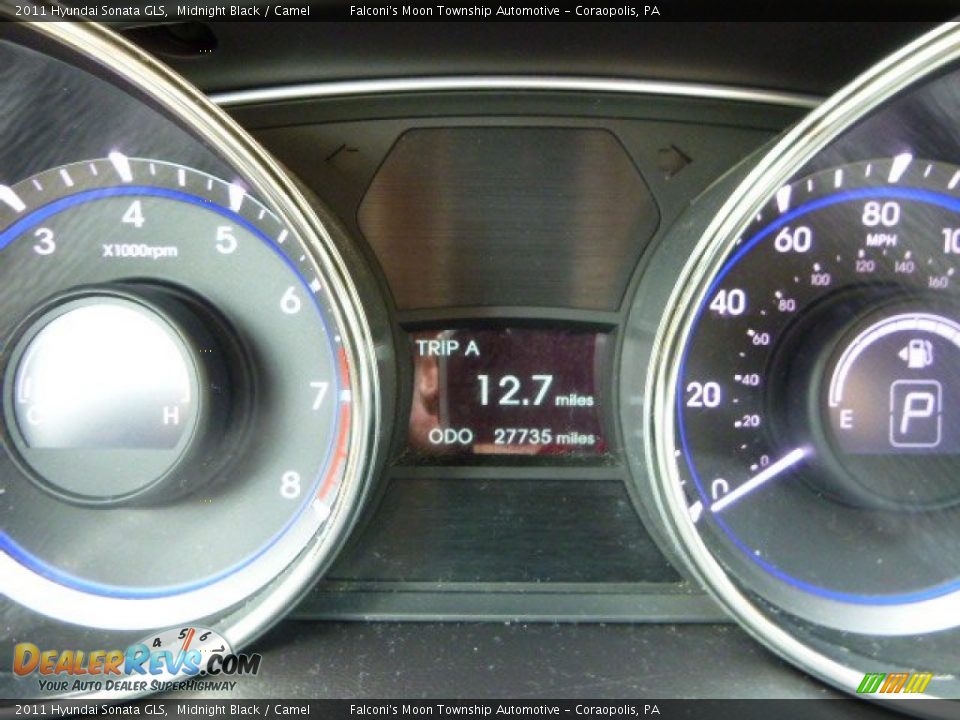 2011 Hyundai Sonata GLS Midnight Black / Camel Photo #25