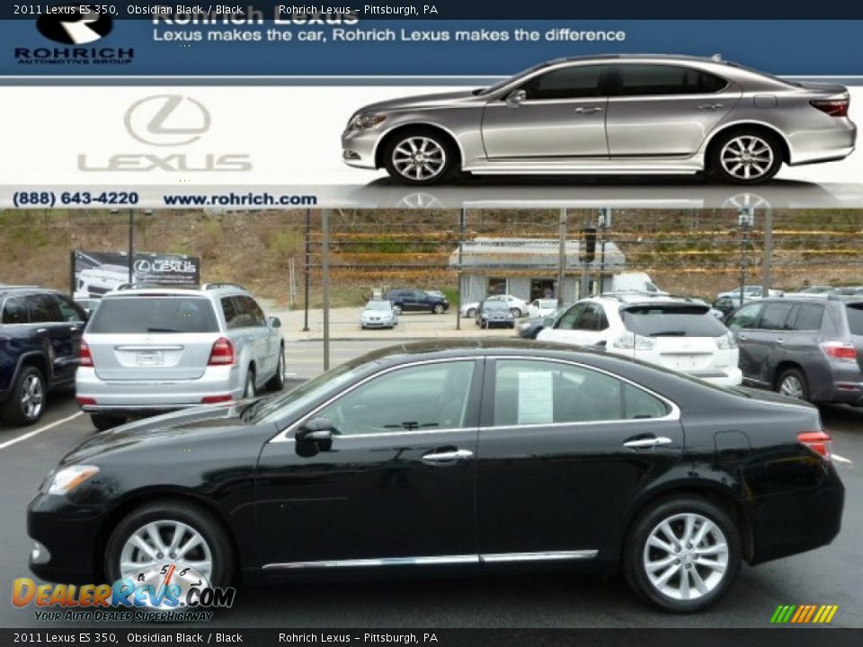 2011 Lexus ES 350 Obsidian Black / Black Photo #1