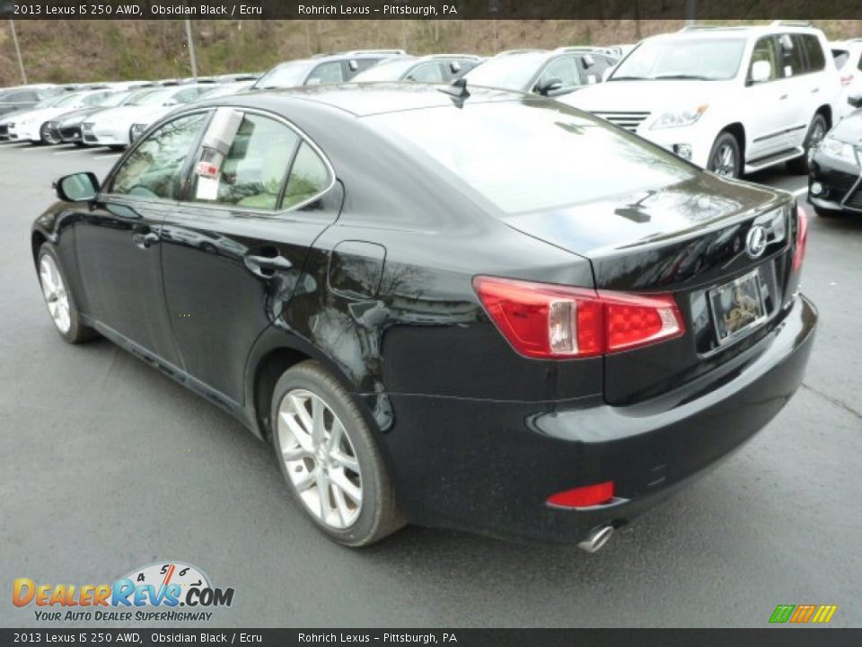 2013 Lexus IS 250 AWD Obsidian Black / Ecru Photo #2