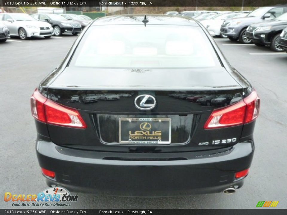 2013 Lexus IS 250 AWD Obsidian Black / Ecru Photo #3