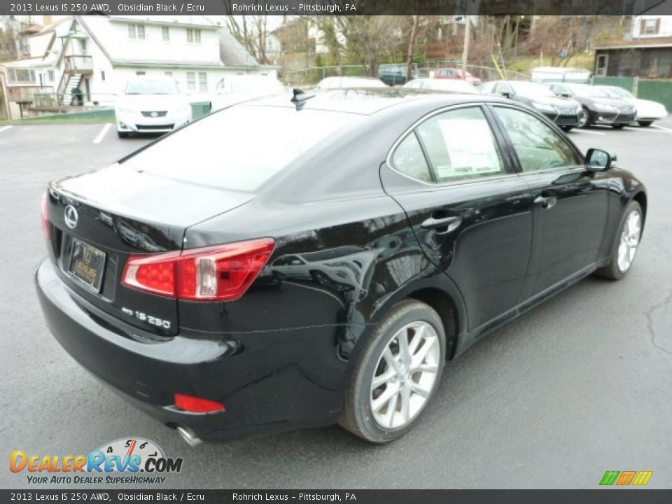 2013 Lexus IS 250 AWD Obsidian Black / Ecru Photo #4