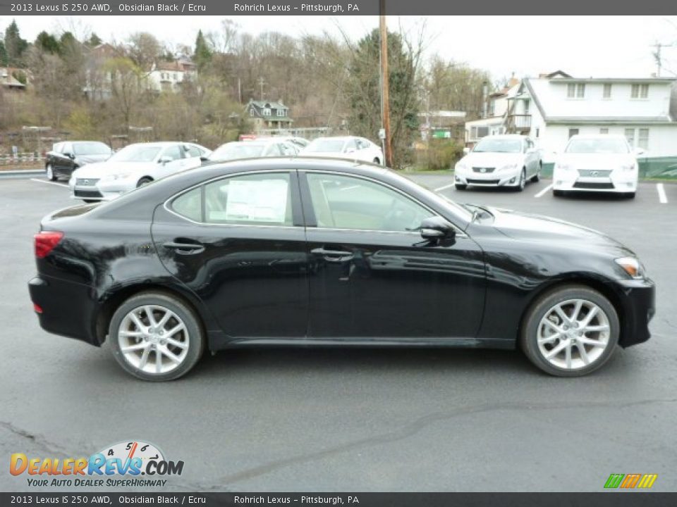 2013 Lexus IS 250 AWD Obsidian Black / Ecru Photo #5