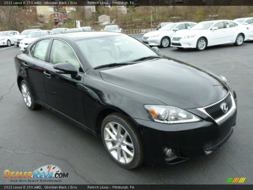 2013 Lexus IS 250 AWD Obsidian Black / Ecru Photo #6