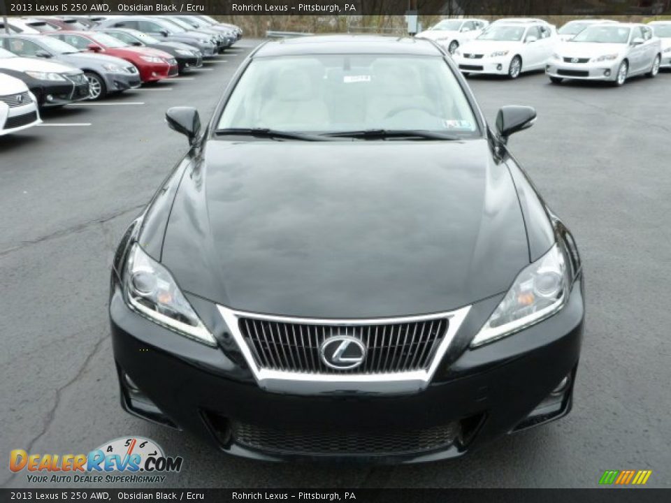 2013 Lexus IS 250 AWD Obsidian Black / Ecru Photo #7
