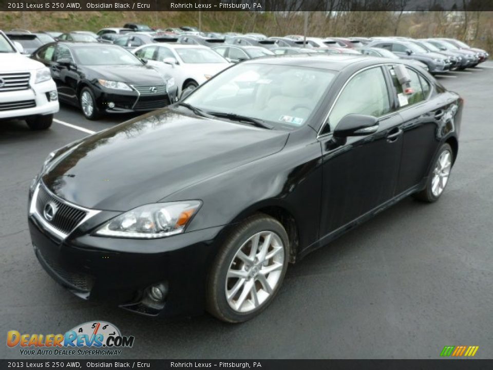 2013 Lexus IS 250 AWD Obsidian Black / Ecru Photo #8