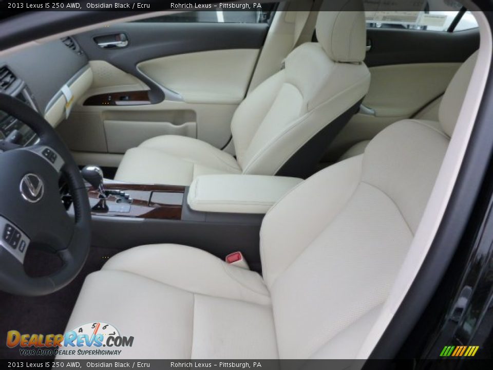2013 Lexus IS 250 AWD Obsidian Black / Ecru Photo #10