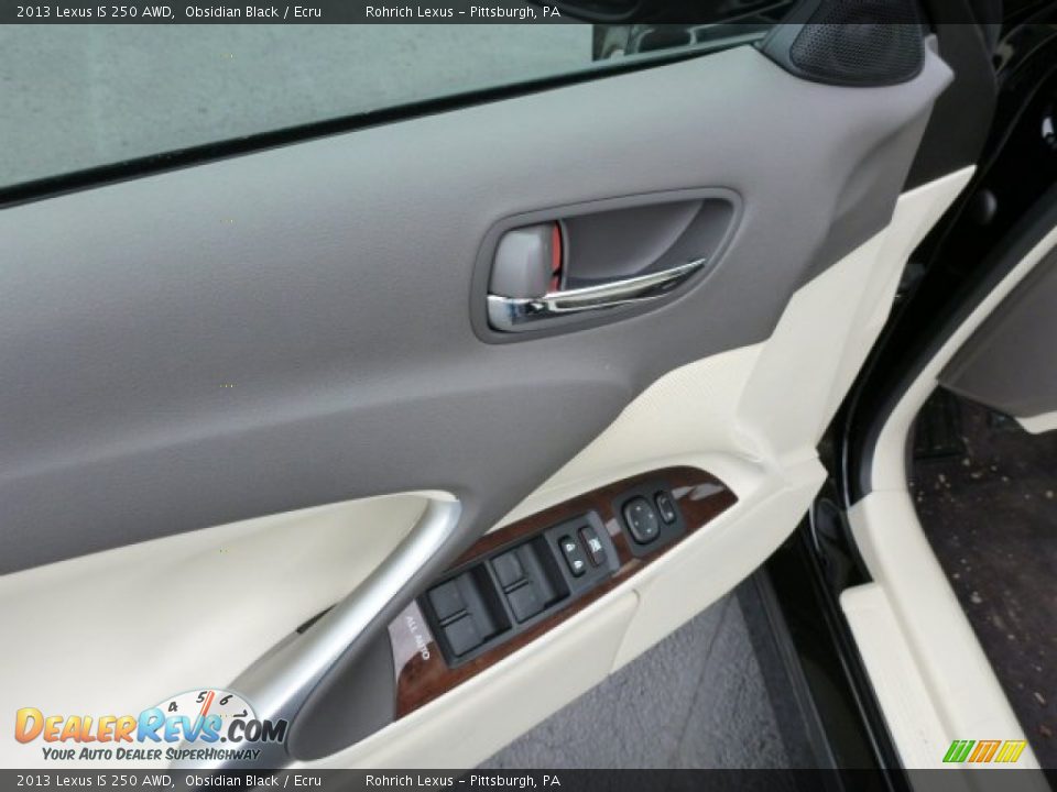 2013 Lexus IS 250 AWD Obsidian Black / Ecru Photo #14