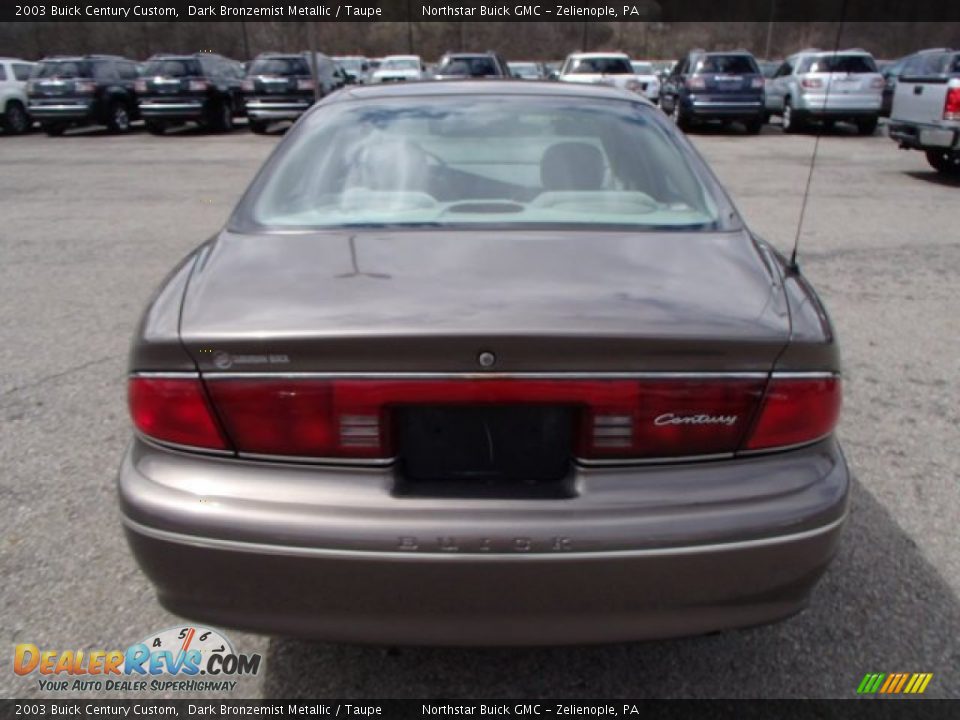 2003 Buick Century Custom Dark Bronzemist Metallic / Taupe Photo #5