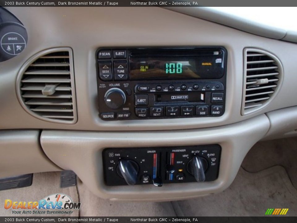 2003 Buick Century Custom Dark Bronzemist Metallic / Taupe Photo #12