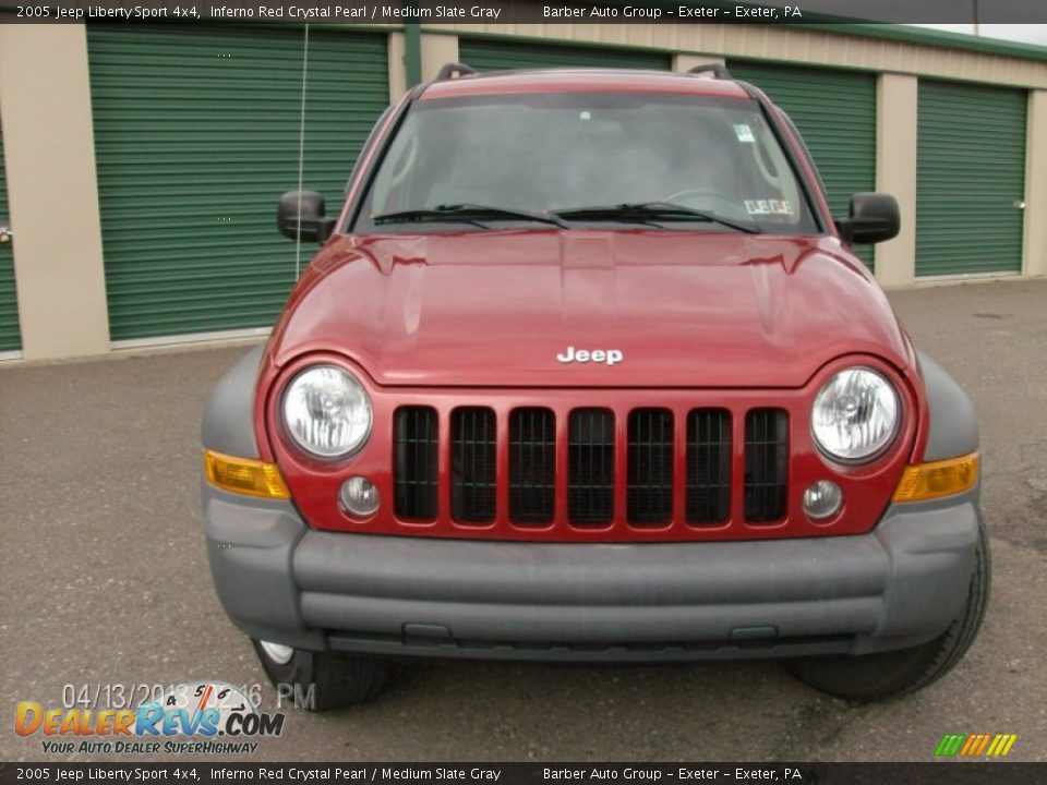 2005 Jeep Liberty Sport 4x4 Inferno Red Crystal Pearl / Medium Slate Gray Photo #2