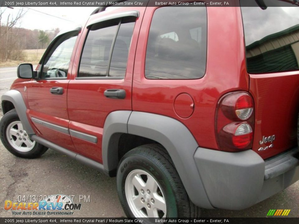 2005 Jeep Liberty Sport 4x4 Inferno Red Crystal Pearl / Medium Slate Gray Photo #5
