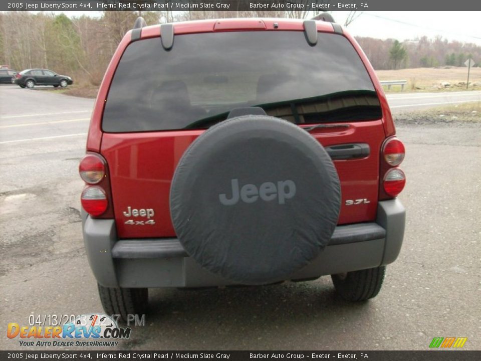 2005 Jeep Liberty Sport 4x4 Inferno Red Crystal Pearl / Medium Slate Gray Photo #6