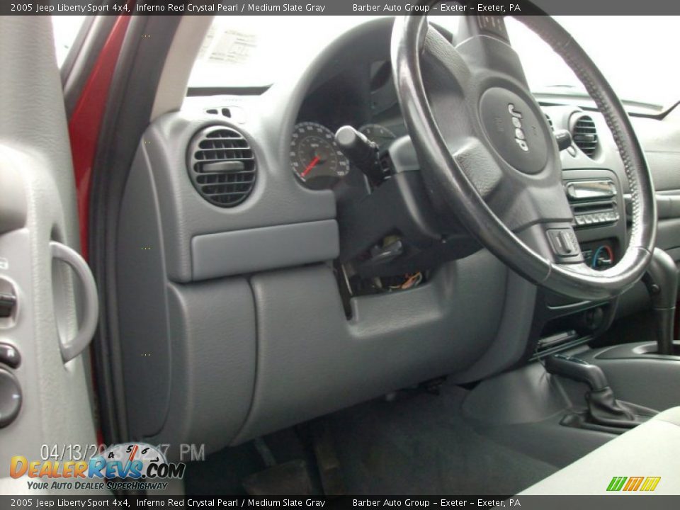 2005 Jeep Liberty Sport 4x4 Inferno Red Crystal Pearl / Medium Slate Gray Photo #8