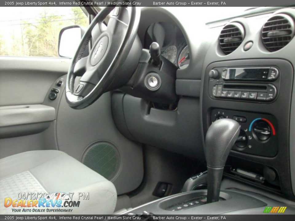 2005 Jeep Liberty Sport 4x4 Inferno Red Crystal Pearl / Medium Slate Gray Photo #10